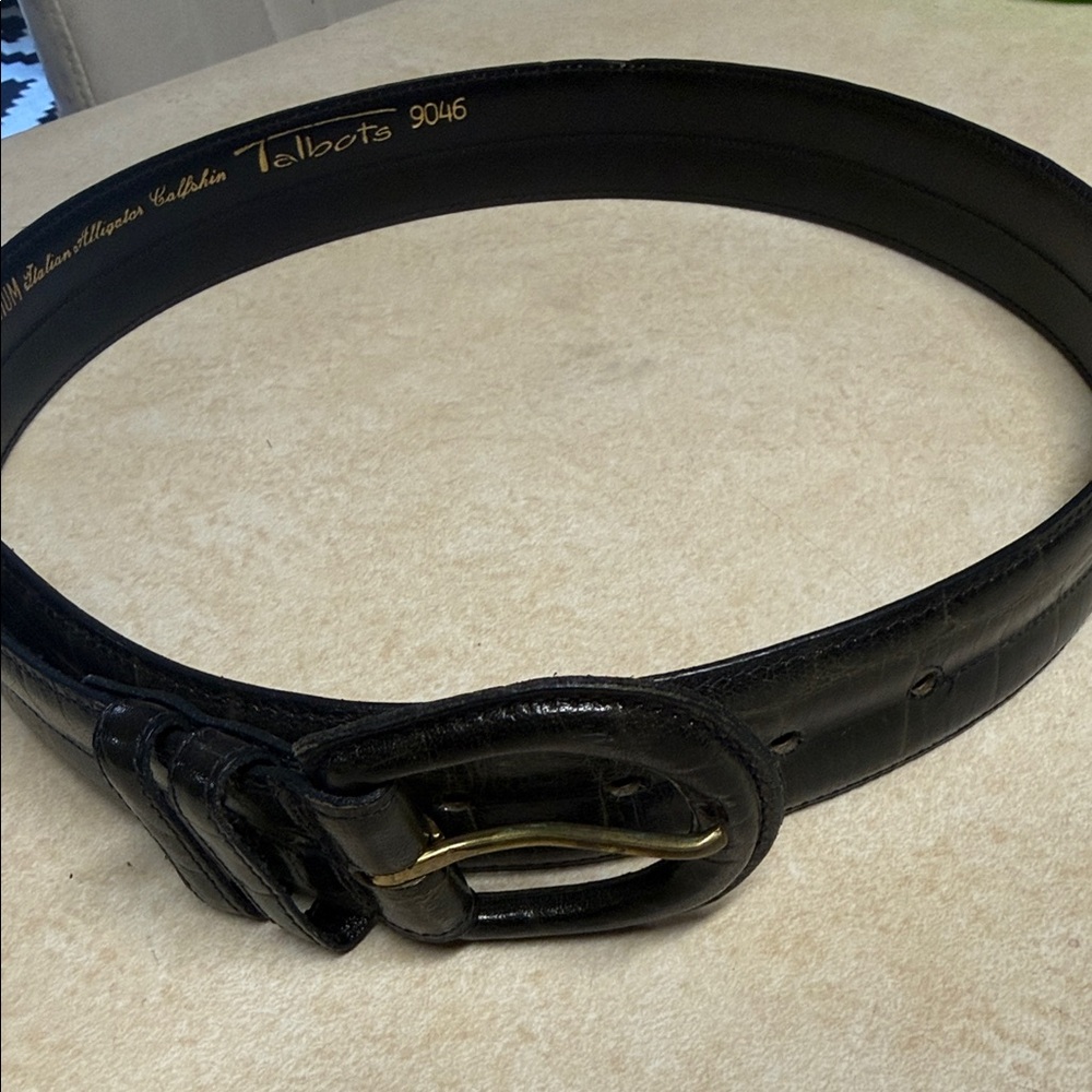 Talbots alligator calfskin belt